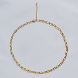 Lottie Paperclip Necklace Gold