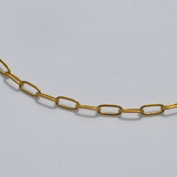 Lottie Paperclip Necklace Gold