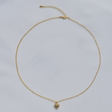 Sylvia Heart Necklace Gold