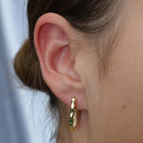 Stevie Wave Hoops in Gold