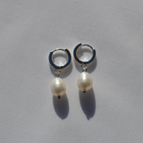 Layla Pearl Earrings Silver